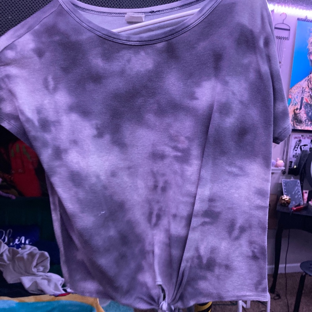 tie dye crop top shirt